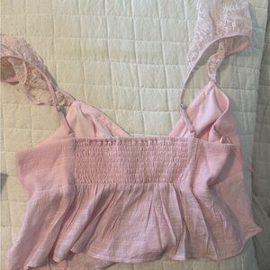 PacSun Pink Lace Trim Camisole